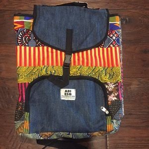 Traditional Multicolored African Backpack